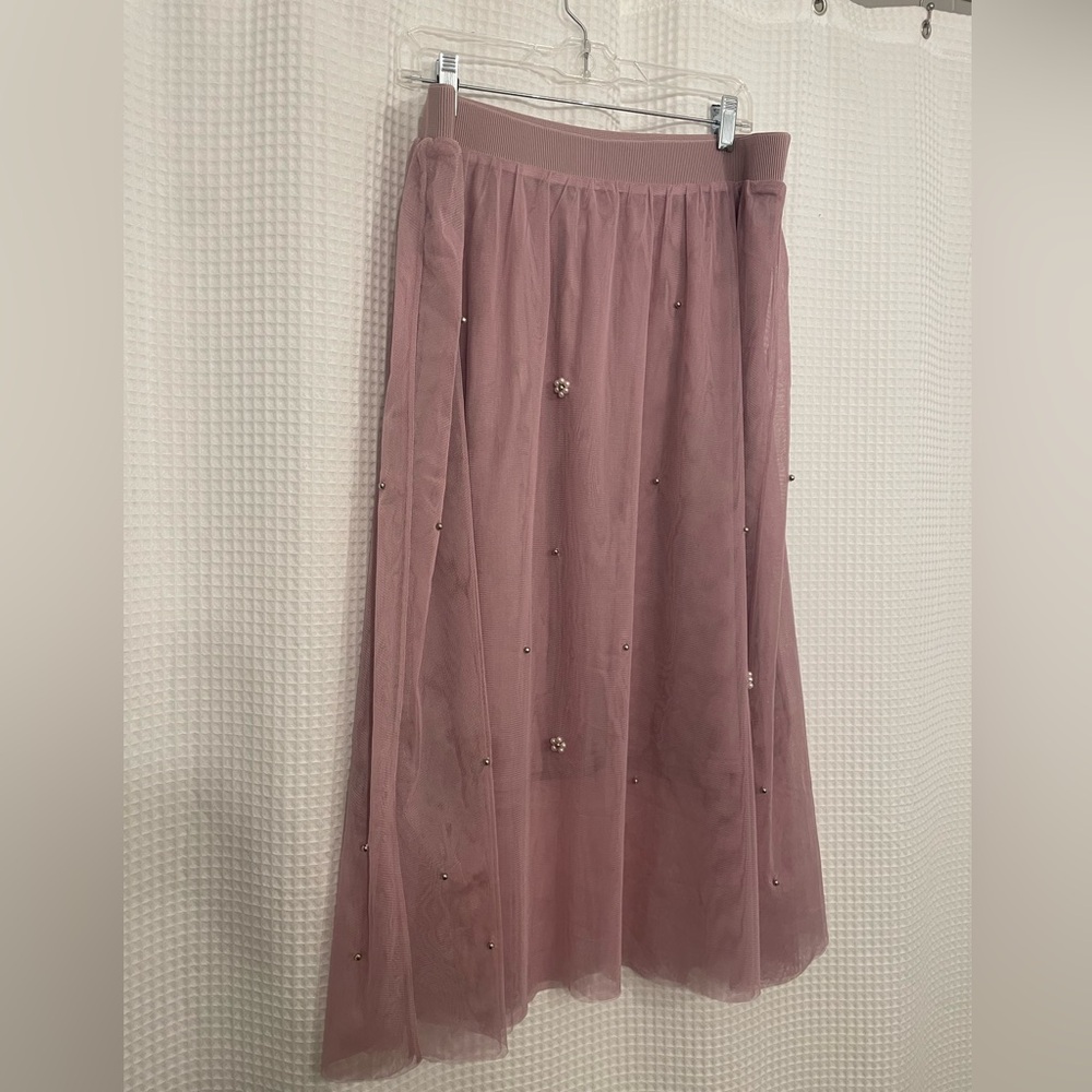 Lane Bryant Mauve Tulle Skirt